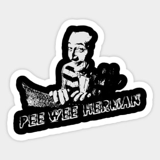 pee wee herman// black white design T-Shirt Sticker